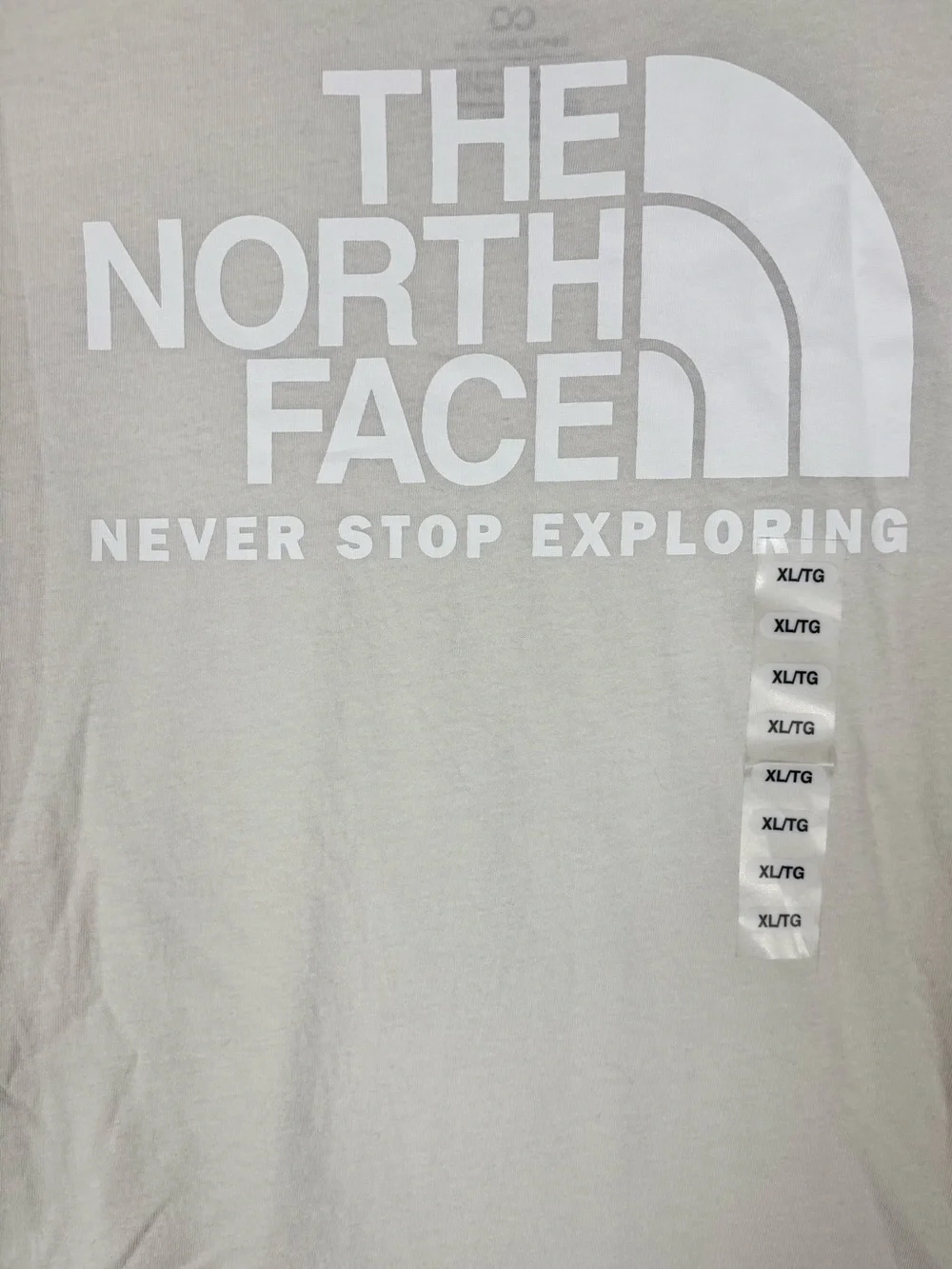 NWT The North Face Womens Throwback Short Sleeve Tee White Dune/White Size XL - Picture 4 of 16